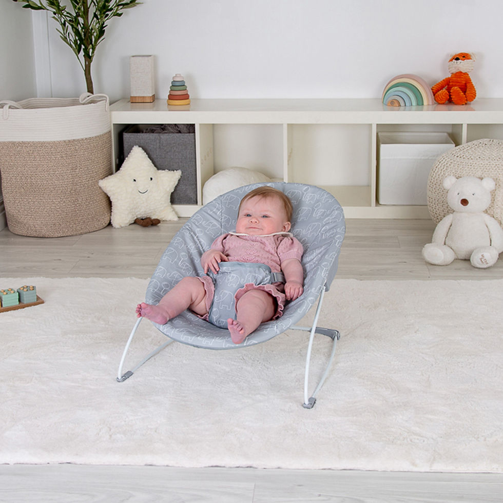 Thumbnail: Bambino Bouncer Bounce Chair - Grey Elephant