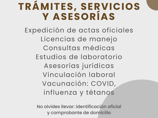 🙋🏻♂️¡#GobiernoItinerante ahora en Santiago Tulantepec!
Conoce todos los servicios que habrá para ti en tu localidad y asiste para realizarlos. 📑