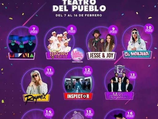 CARTELERA OFICIAL DE LA FERIA REGIONAL METROPOLITANA TIZAYUCA 2025