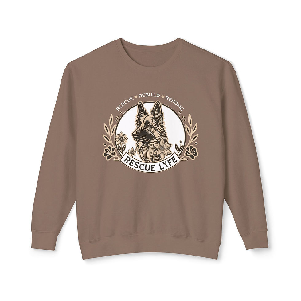 Thumbnail: Unisex Sweatshirt - 'Rescue Lyfe' Graphic Tee for Animal Lovers