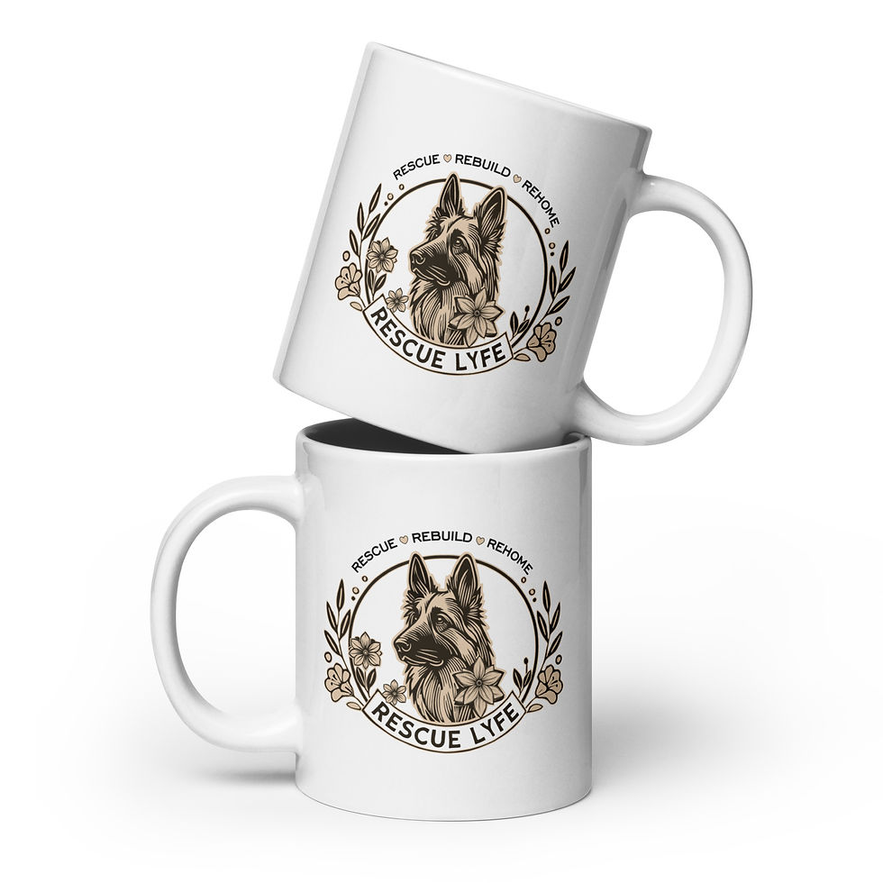 Thumbnail: Rescue Lyfe White Glossy Mug - 3 Sizes to Choose From