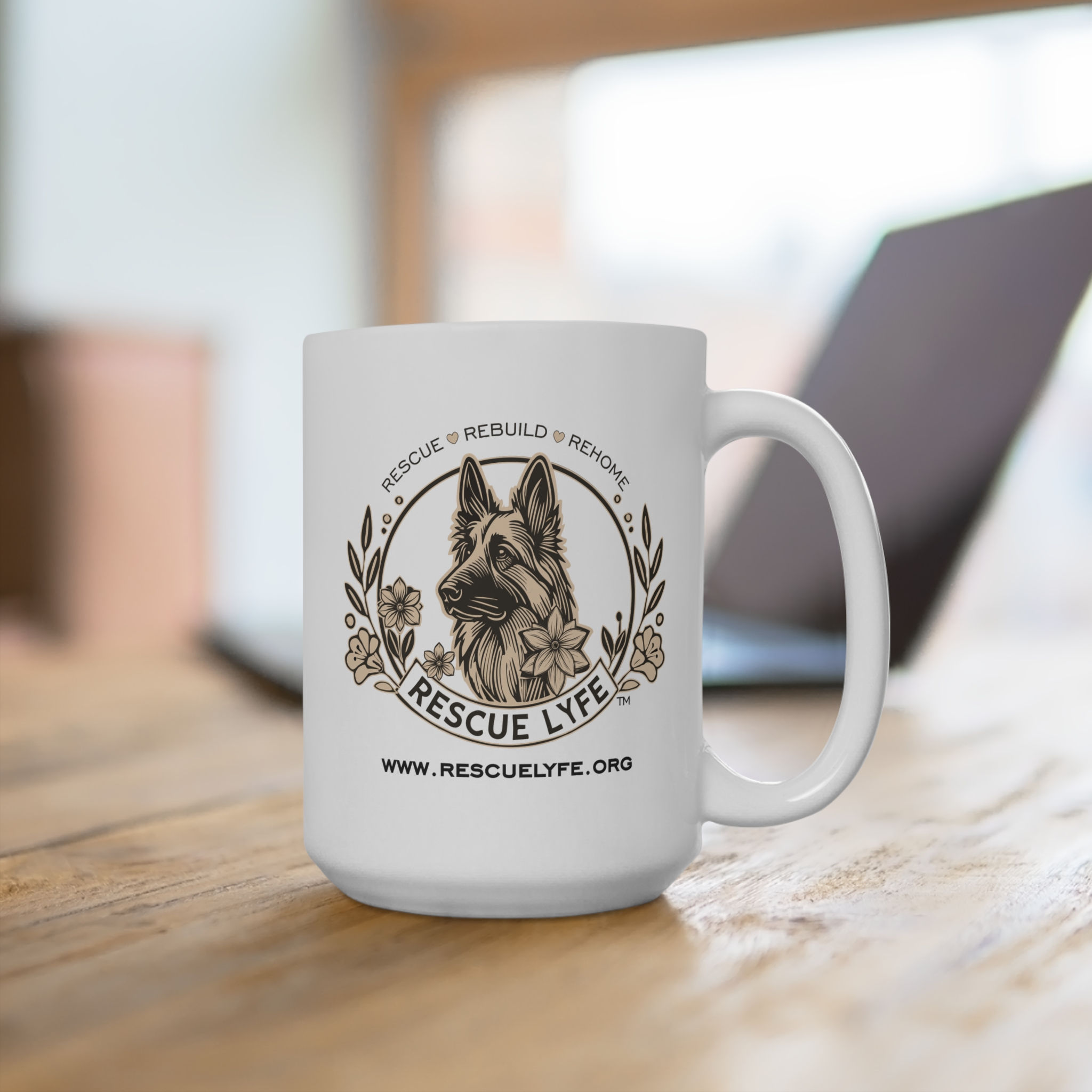 Rescue Lyfe Logo Coffee Cup — 15oz Mug