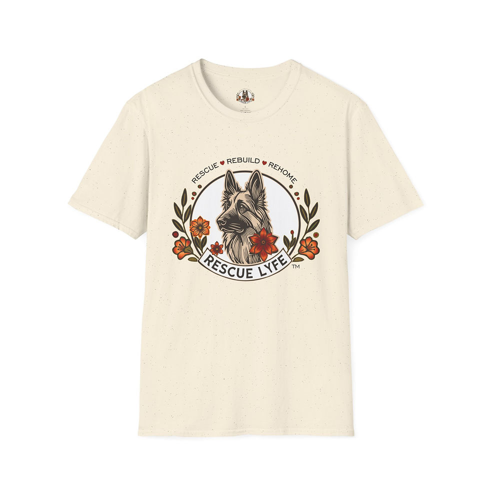 Thumbnail: Fall Colors - Rescue Lyfe T-Shirt — "Be a Hero Adopt" Animal Rescue Tee