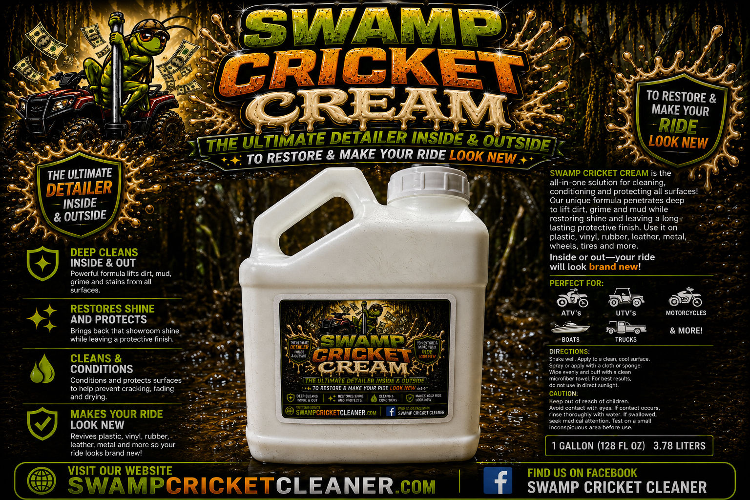Swamp cricket cream 1 gallon