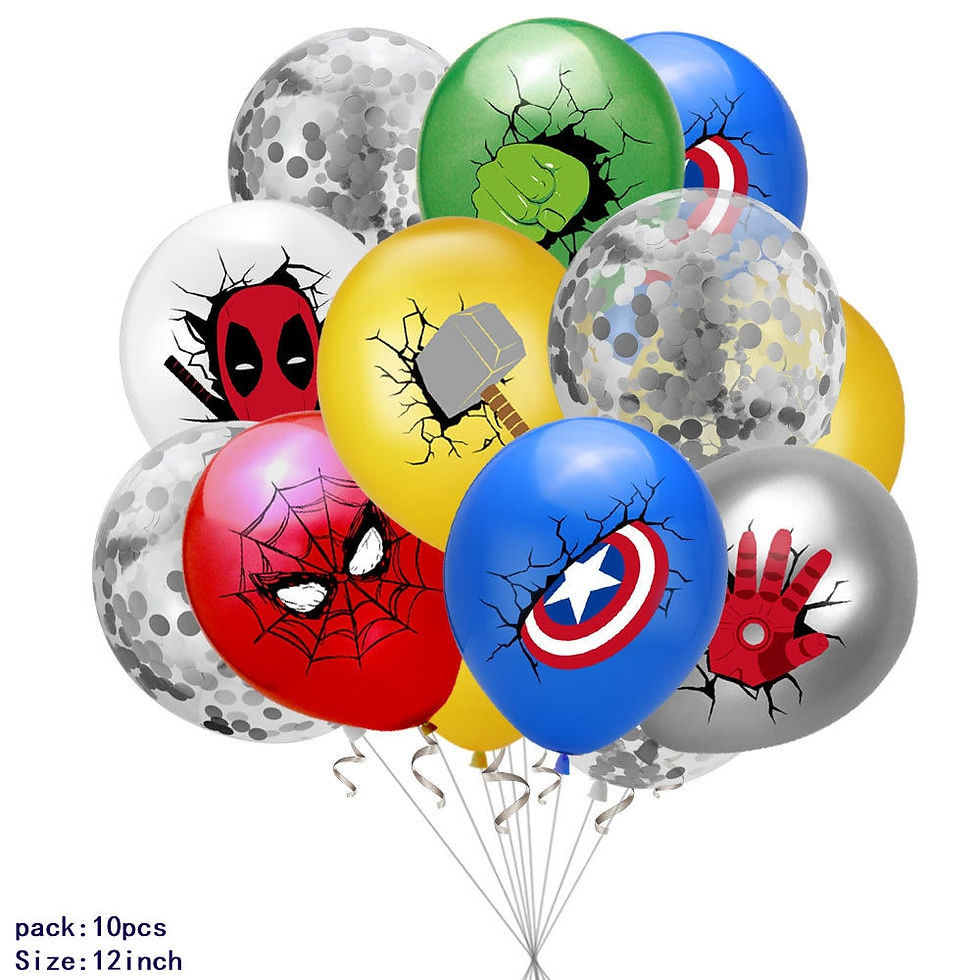 Thumbnail: 10pcs Disney Party Balloons Super Hero Latex Balloon Birthday Party Kid's Toy 