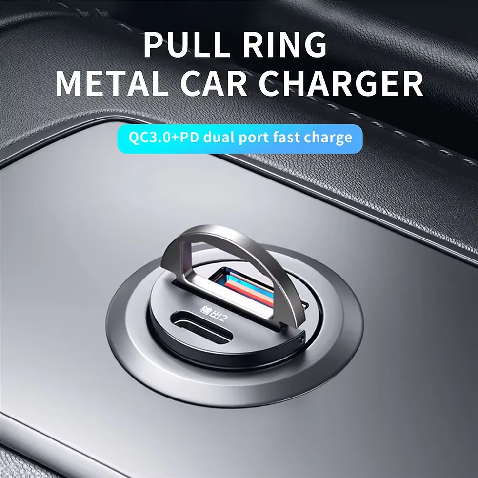 Thumbnail: Car 100-200W Dual Port Mini USB Charger Ultra Fast Charging Cigarette Lighter So