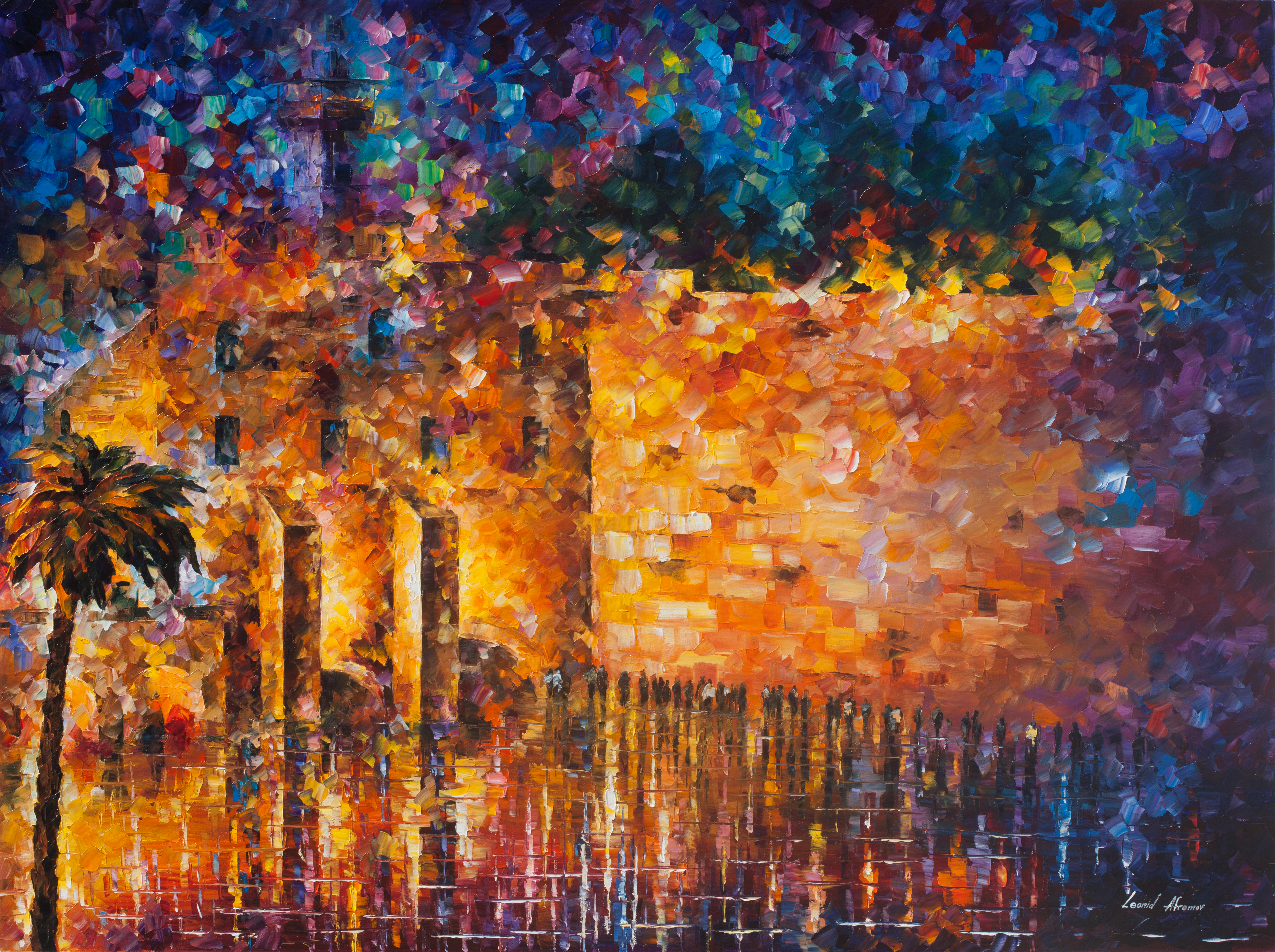 Modern Kotel sukkah mural