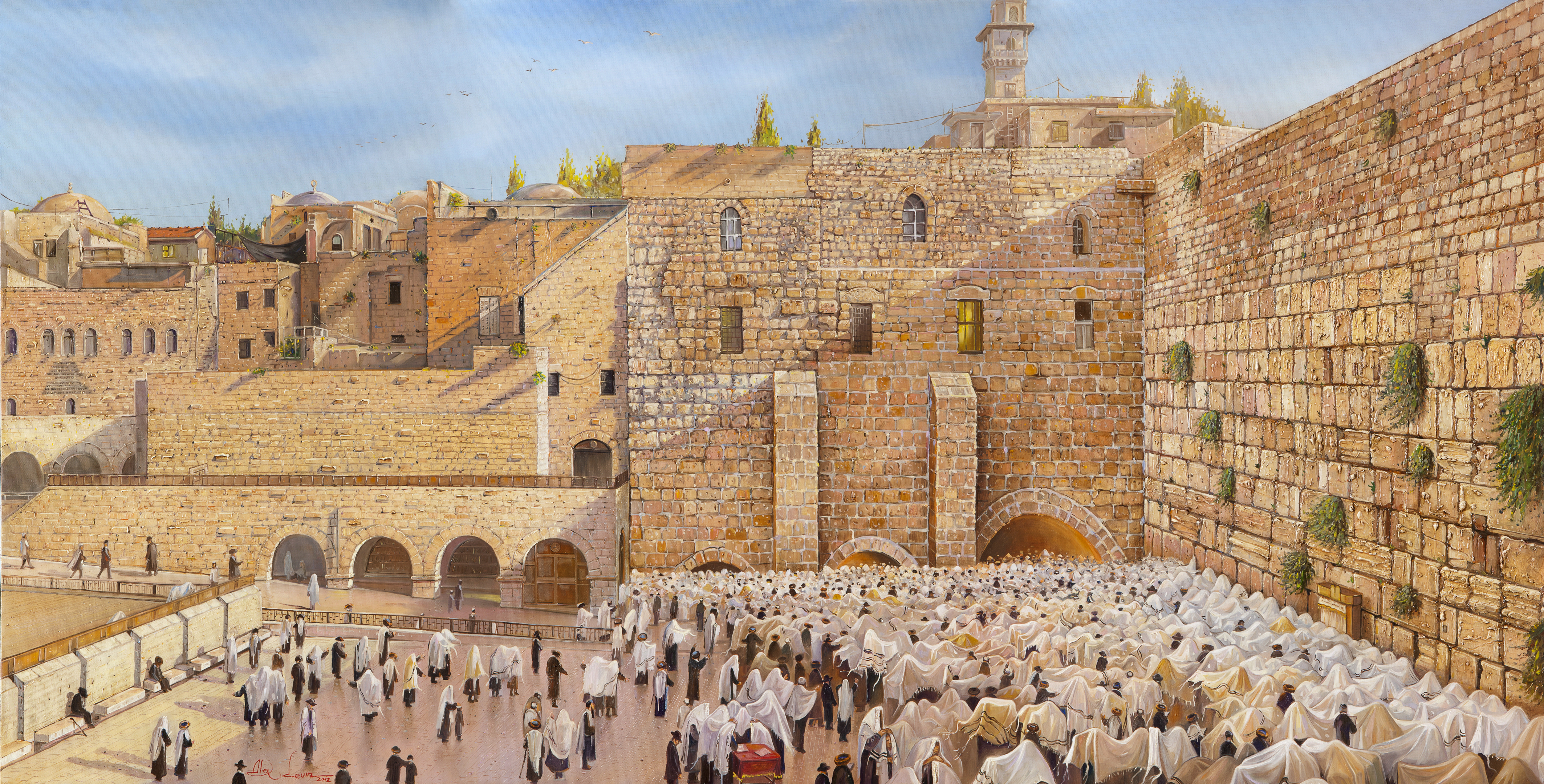 Kotel Birkat Cohanim Panorama sukkah mural
