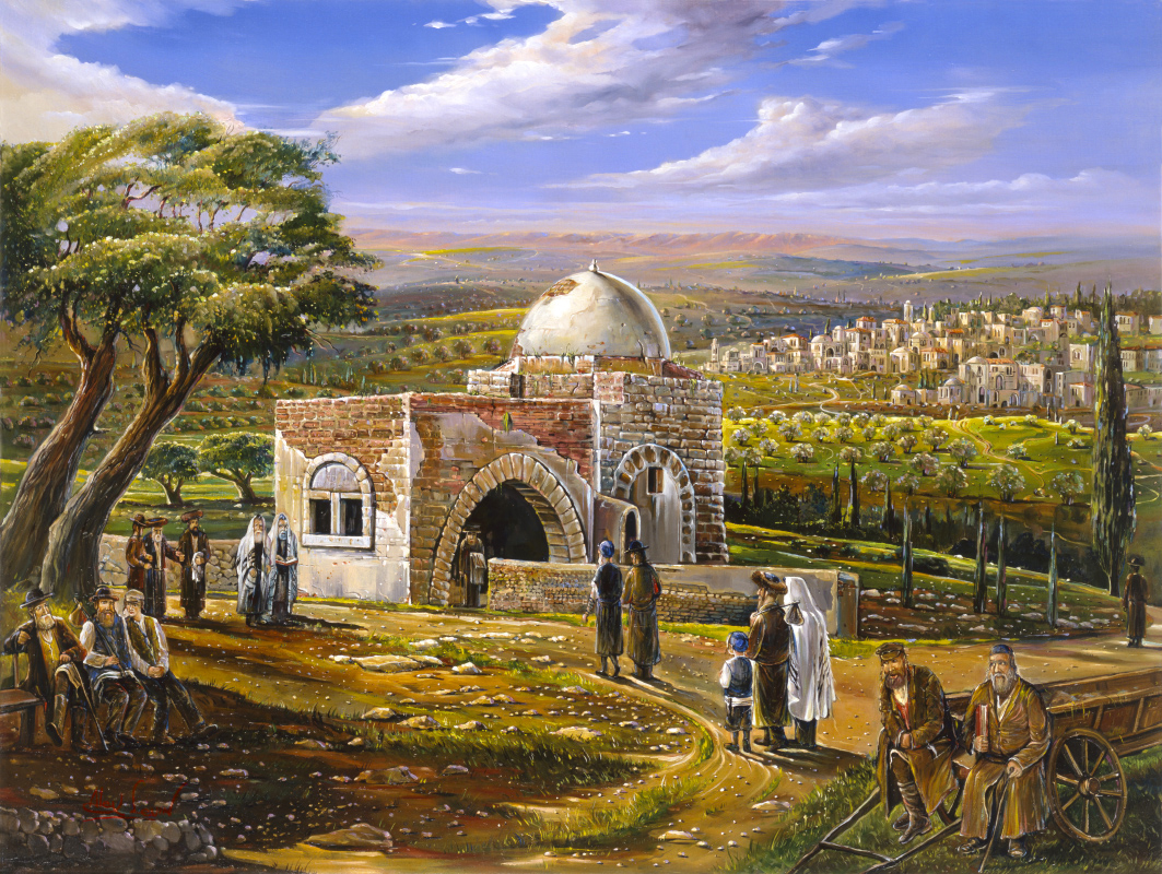 Kever Rachel sukkah mural