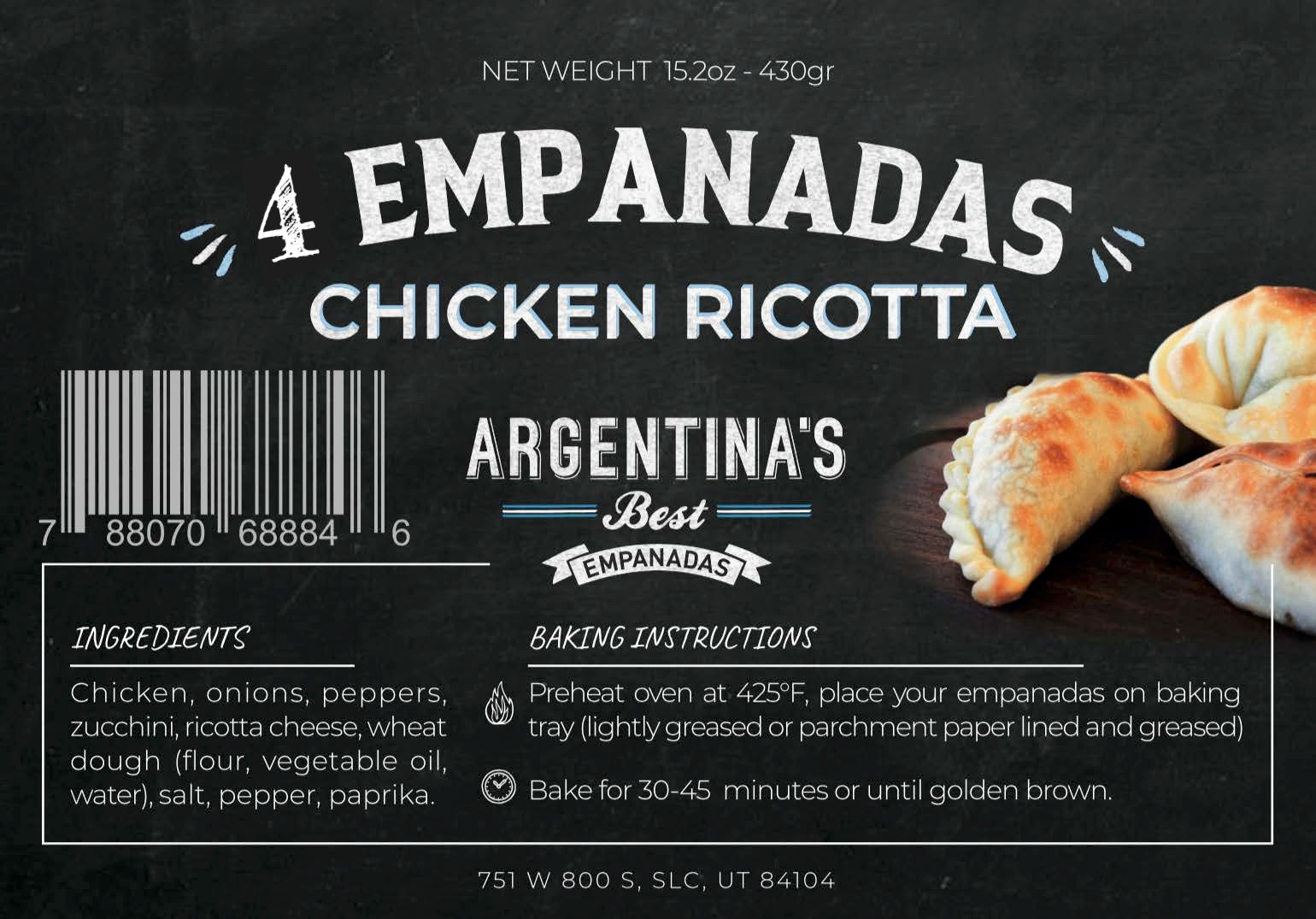 Chicken Ricotta Empanada Box of 4