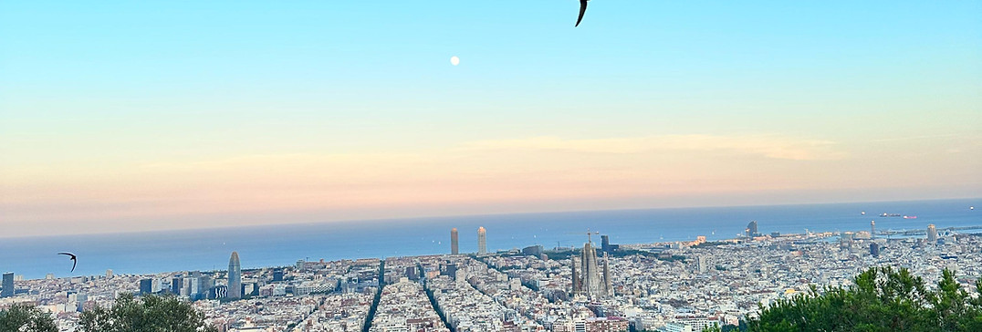 Por do sol em barcelona