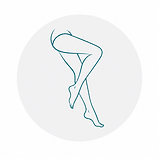 Icon representing laser hair removal treatment for unwanted hair on the legs.
