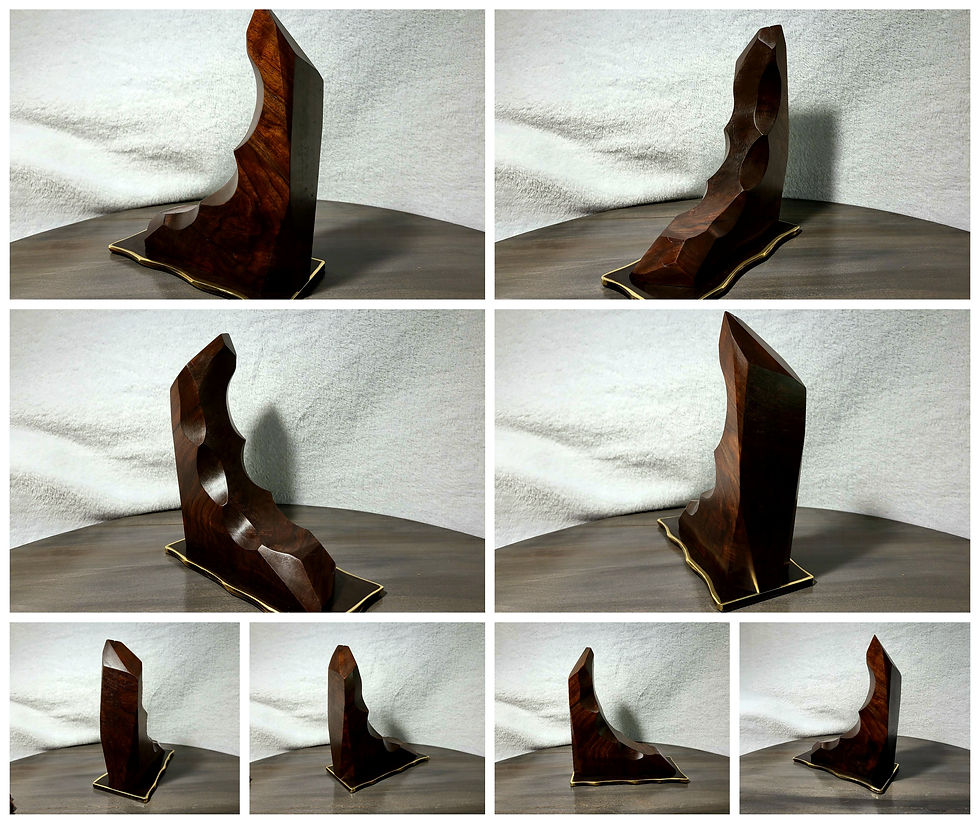 Thumbnail: BlackWalnutand Brass Book Ends