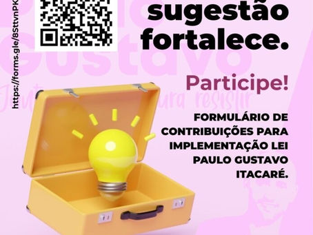 Consulta pública sobre Lei Paulo Gustavo está no ar