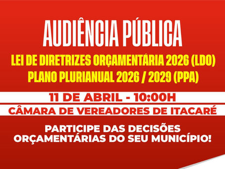 Audiência pública debate planejamento de Itacaré nos próximos anos