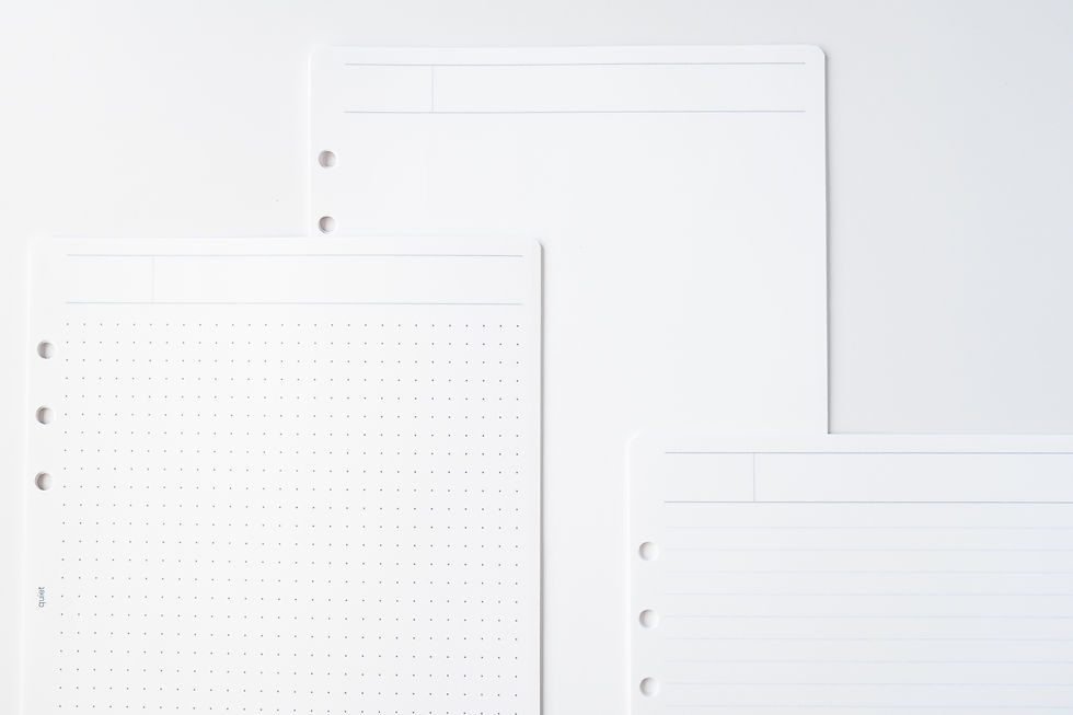 A5-sized modular note insert designed for planners