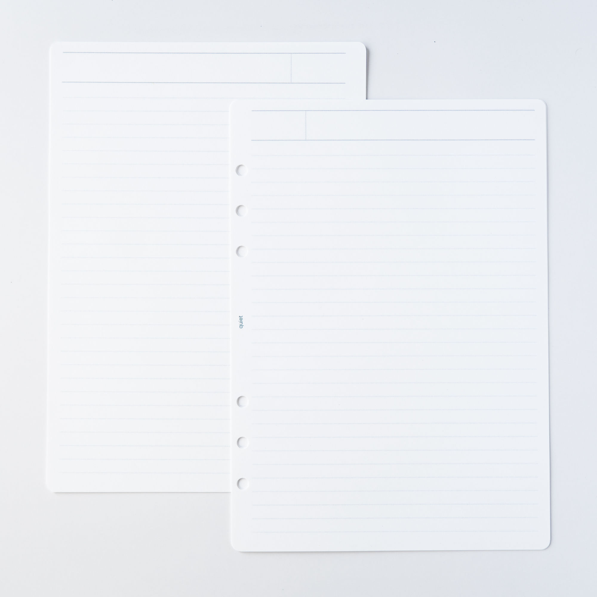 A5-sized modular line note insert designed for planners