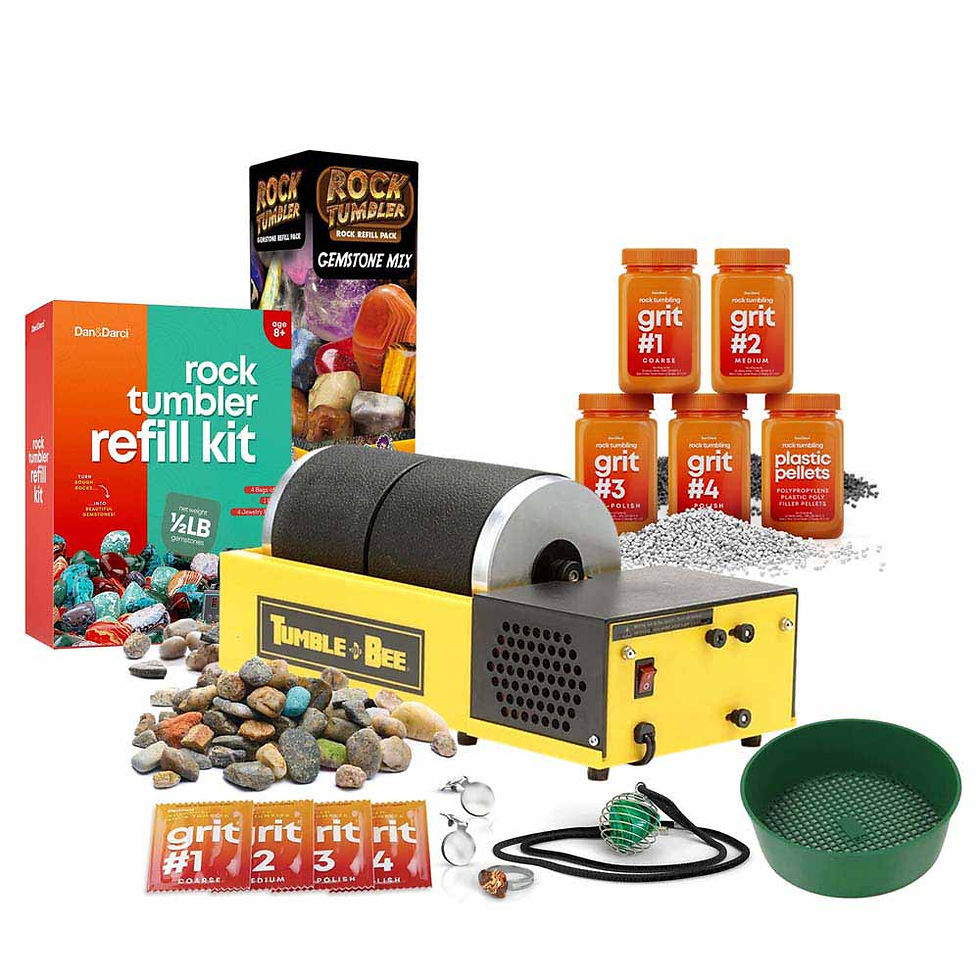 Double Barrel Rock Tumbler with Accessories easypeasyfairpage