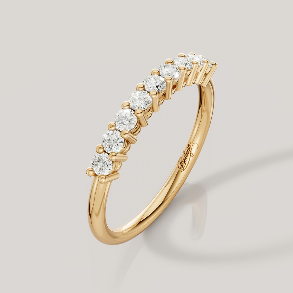 थंबनेल: Gold and diamond wedding band