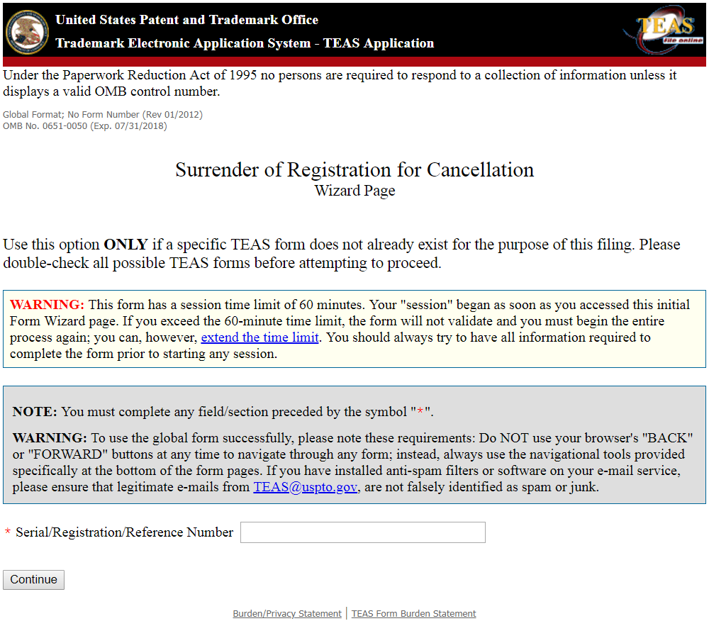 trademark forms