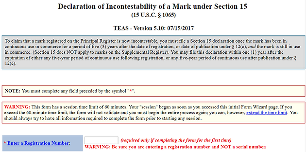 Trademark Incontestability