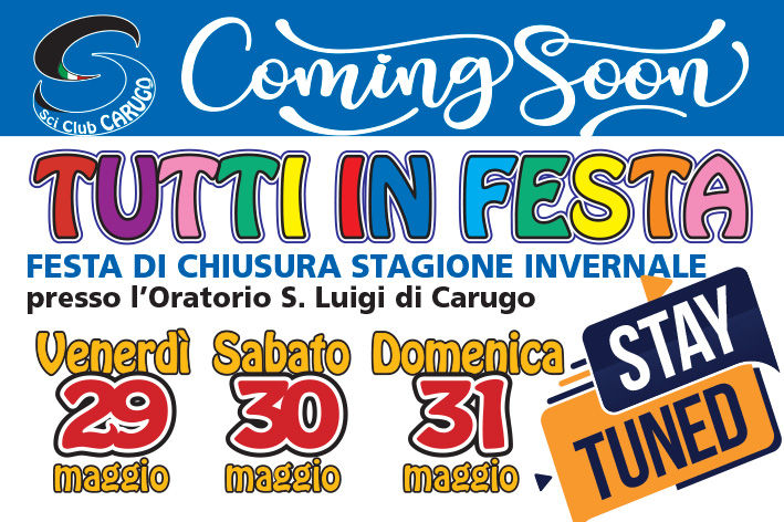 FESTA FINE STAGIONE: CLICCA PER APRIRE!