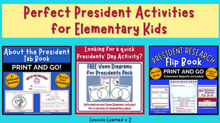 Perfect President Activities for Elementary Kids