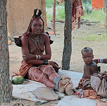 vervic travel - namibia himba woman and child
