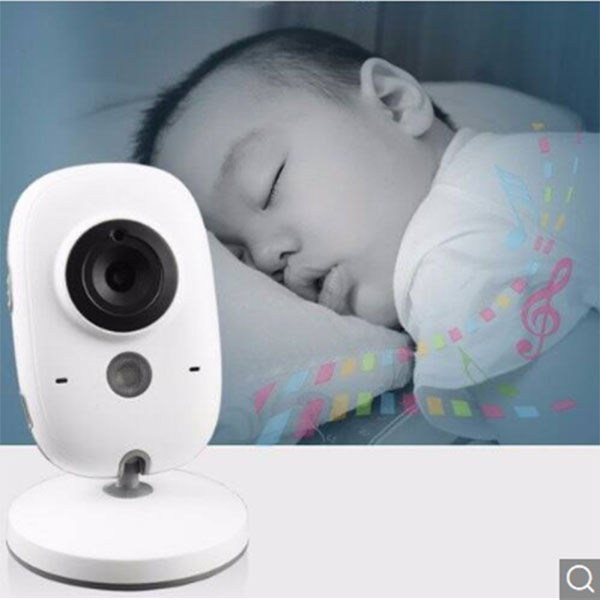 Thumbnail: VB603 2.4G Video Baby Monitor Security 3.2 inch Mini Camera - White EU Plug
