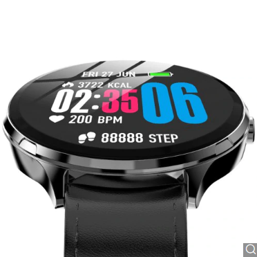 Thumbnail: Kospet V12 Leather Smart Watch - Black