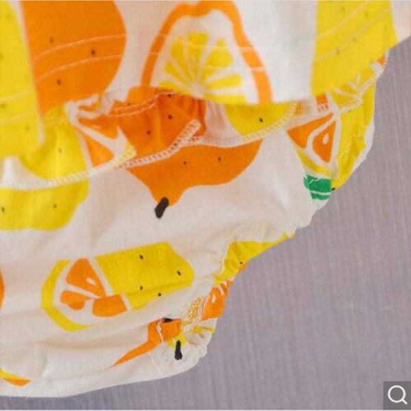 Thumbnail: Baby Strapless Sling Wrap Skirt + Triangle Shorts - Sun Yellow 6-12Months
