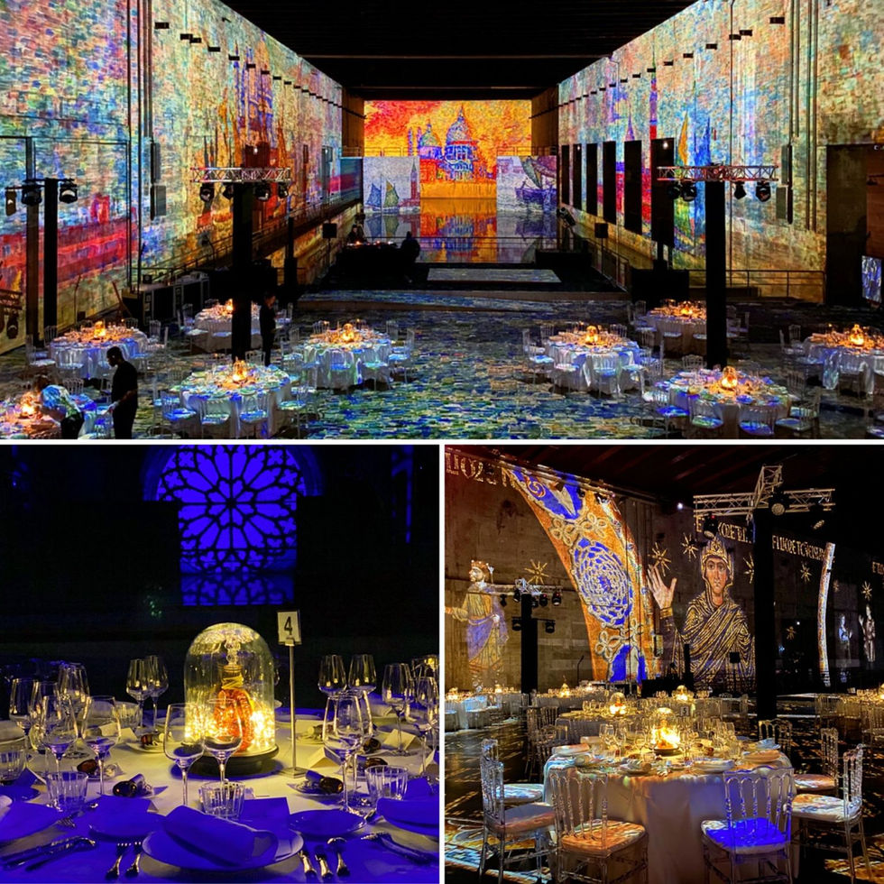 LOUIS XIII immersive dinner with wall projections
