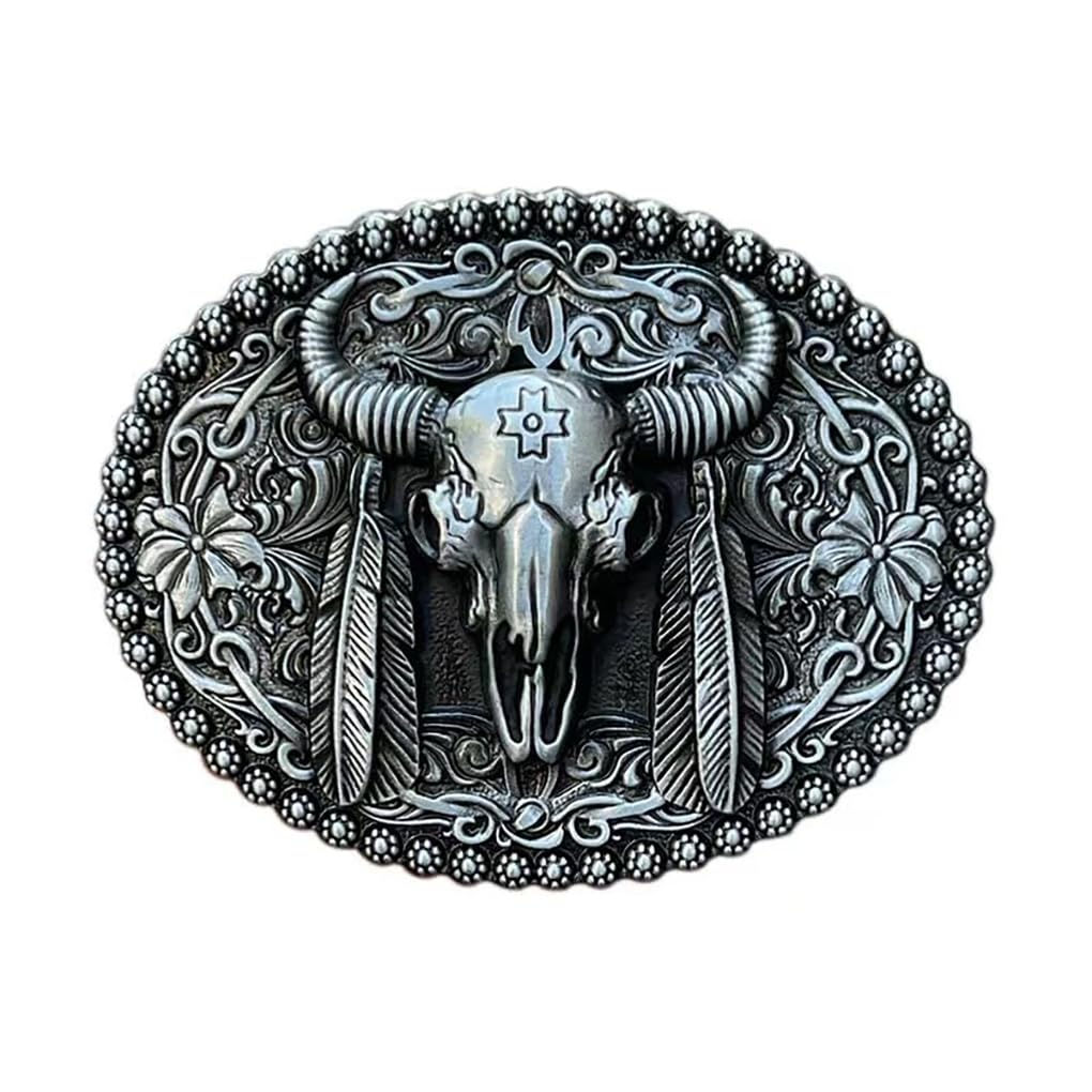 JAOYU Texas Longhorns Belt Buckle Men Western Cowboy Longhorn Native American Be