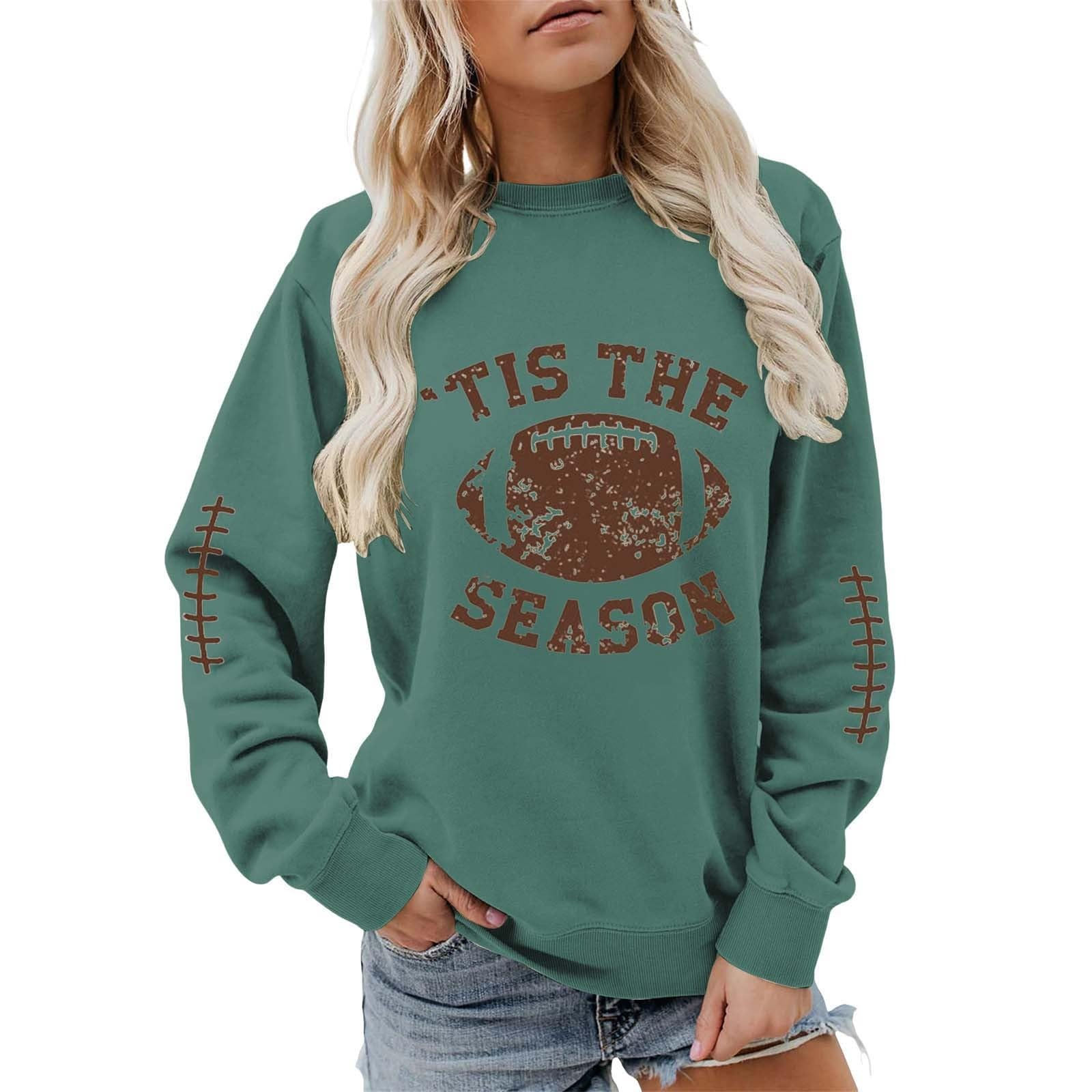 Football Mom Shirt Game Day Sweatshirt Women Football Shirts for Women Long Slee