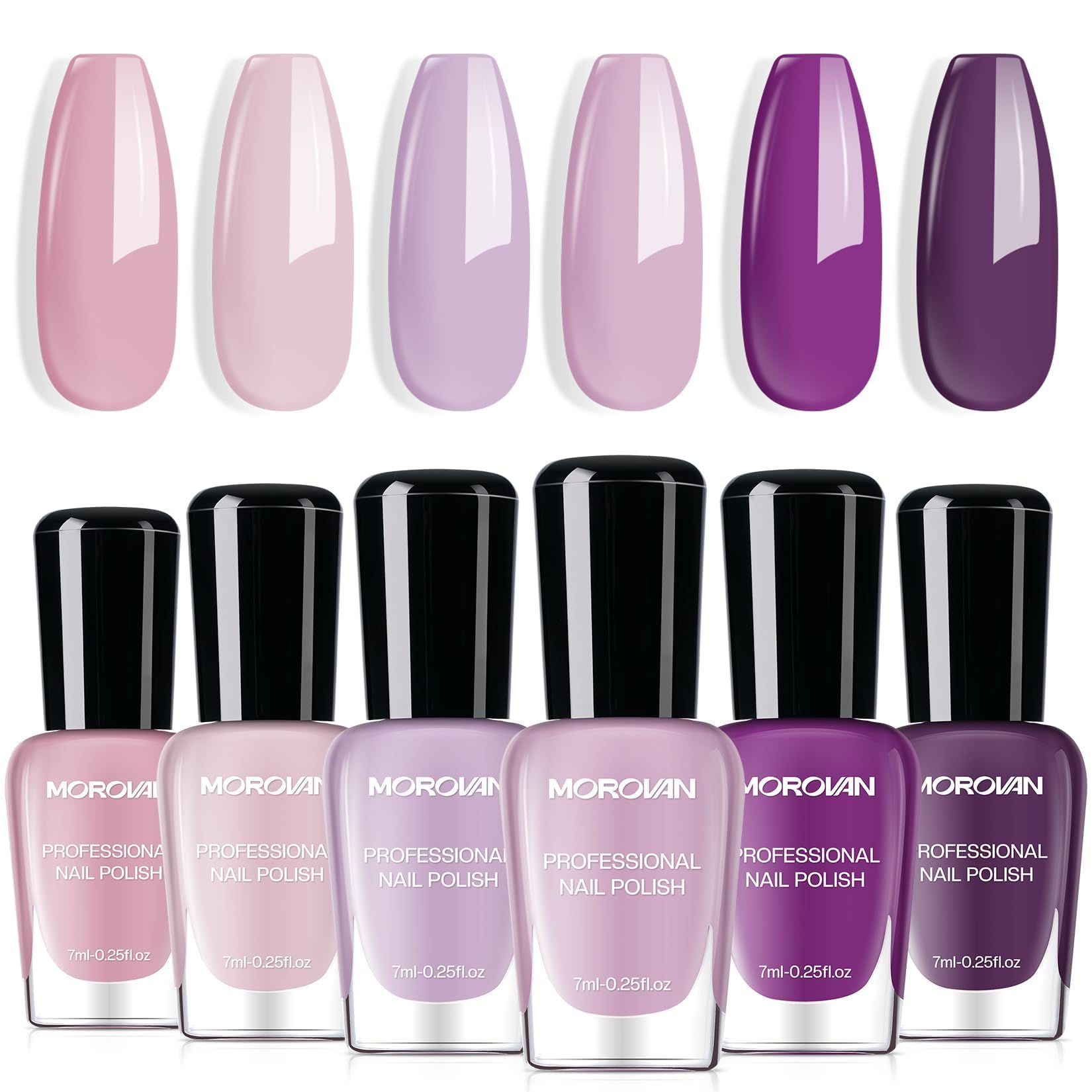Lilac Purple Nail Polish Set