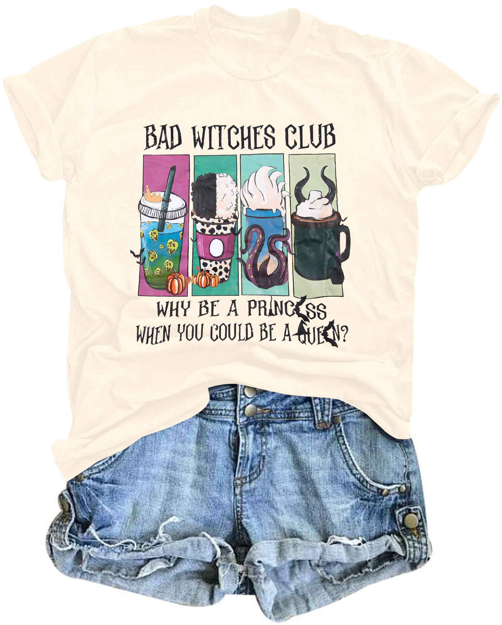 Women Bad Witches Club Shirts Halloween Villains Shirts Halloween Witches Shirt