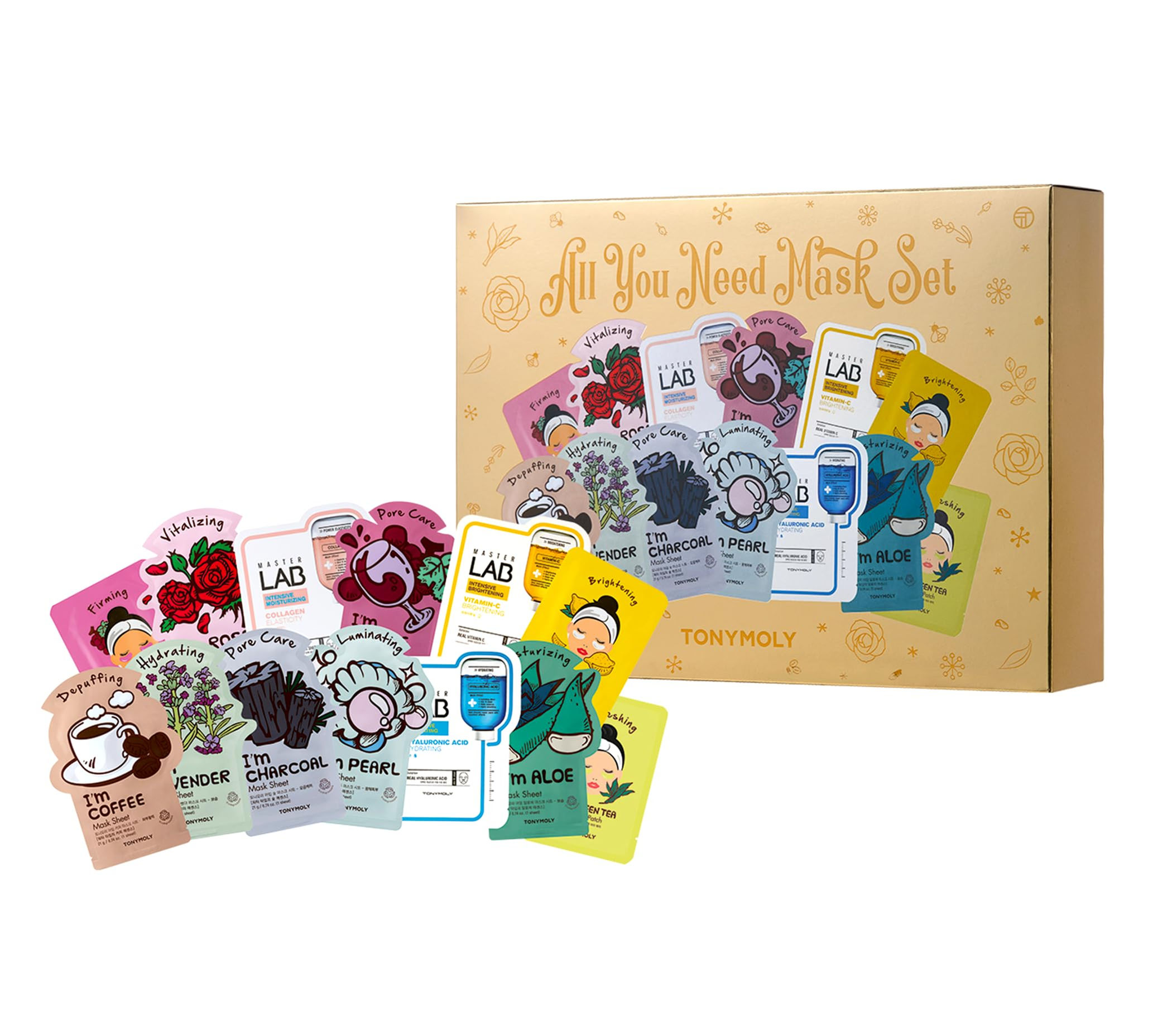 TONYMOLY All You Need Mask Set: Radiance elasticity hydration and pore care