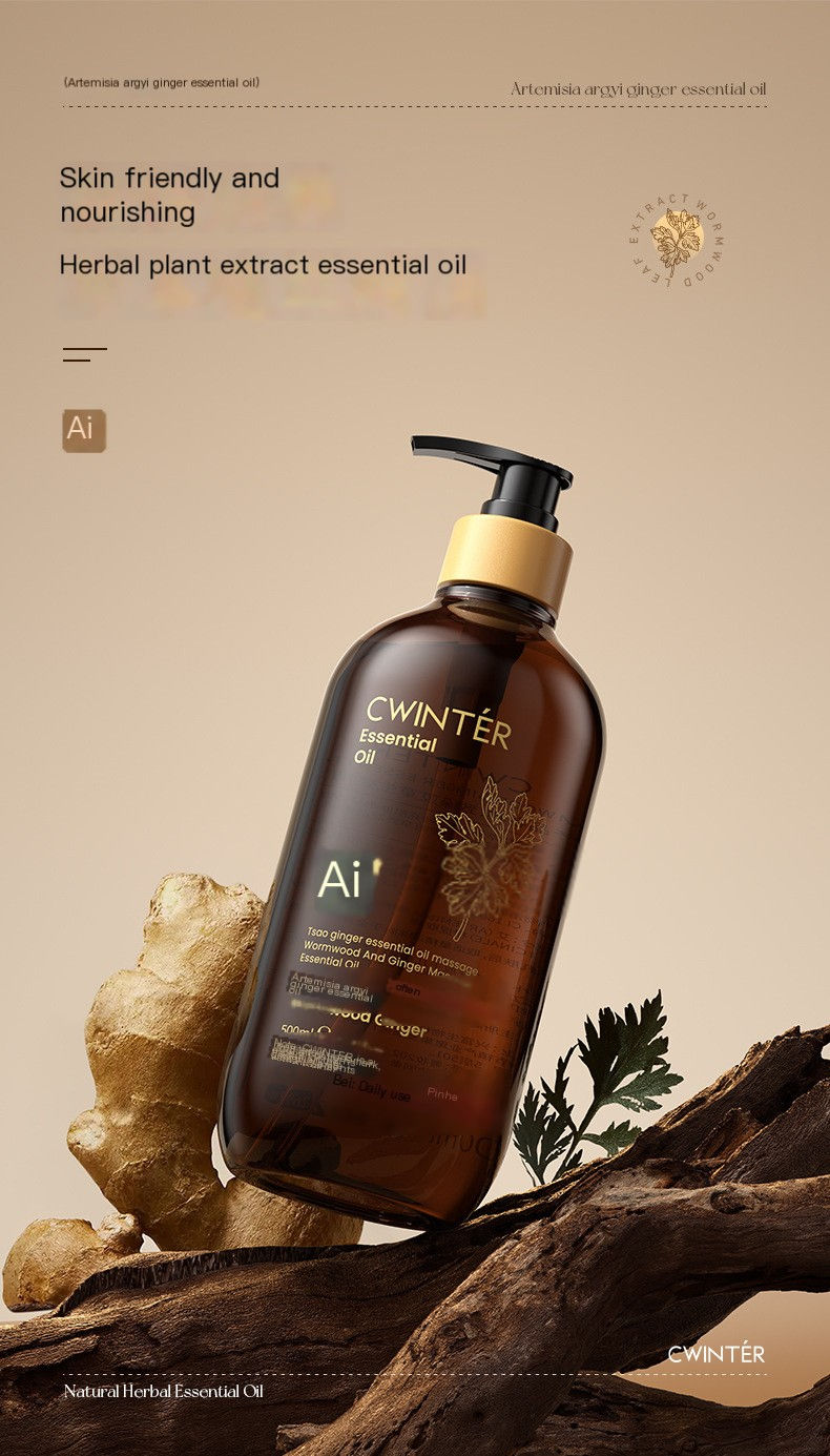 Ginger Essential Oil 500ml for Body Care and Moisture