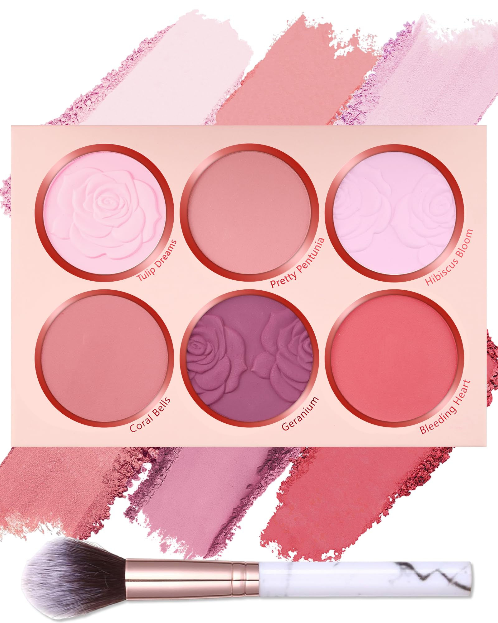 6-Color Matte Blush Palette