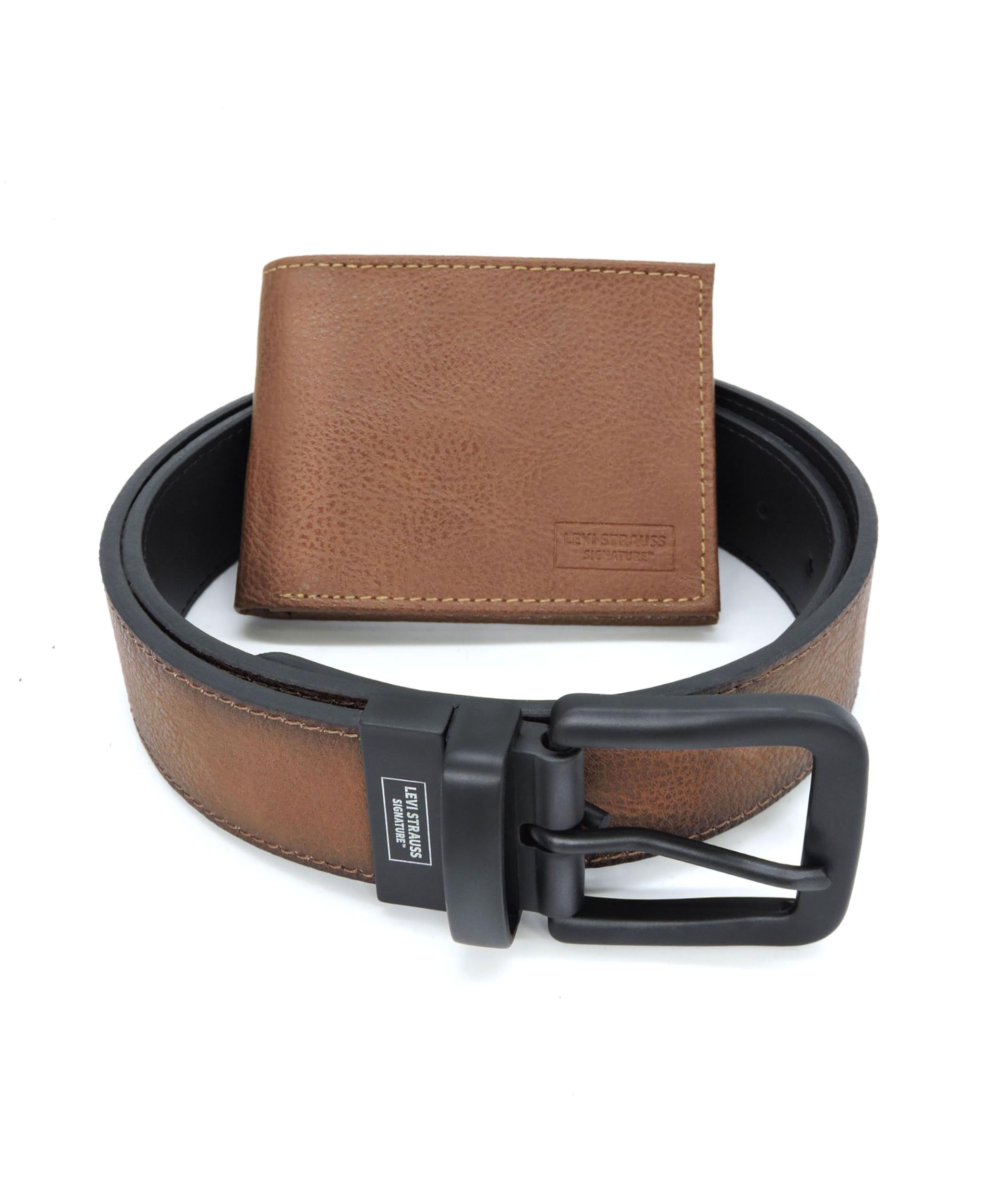 Levi Strauss Signature Reversible Leather Belt & Wallet for Men | Best Gift for