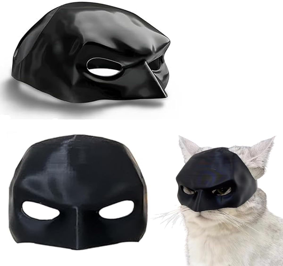 Black Catbat Mask for Cats,11cm/4.3in Batcat Maskmask for Cats(1PCS )