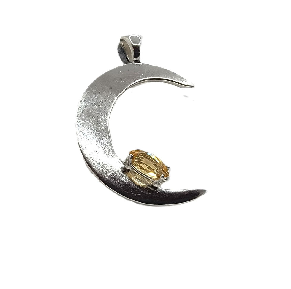 Citrine Brazil Marquise Sterling Silver Pendant