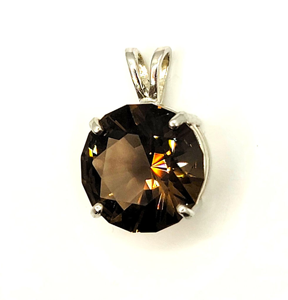 Colorado smoky quartz sterling silver pendant jewelry