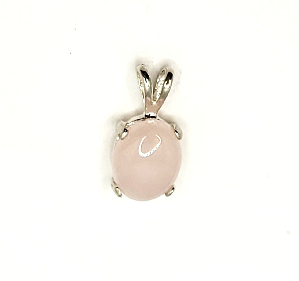Thumbnail: Rose Quartz Colorado Oval Sterling Silver Pendant Jewelry