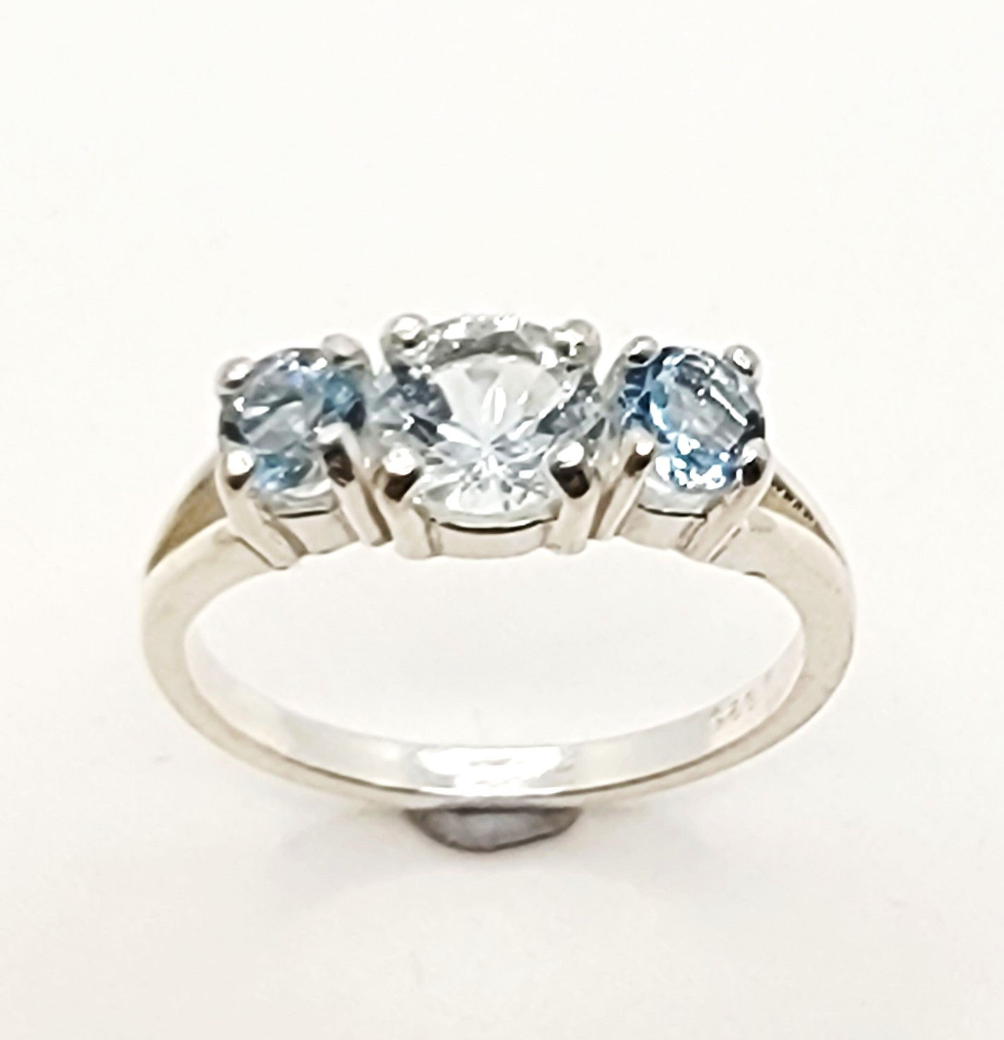 Colorado aquamarine gemstones sterling silver ring jewelry