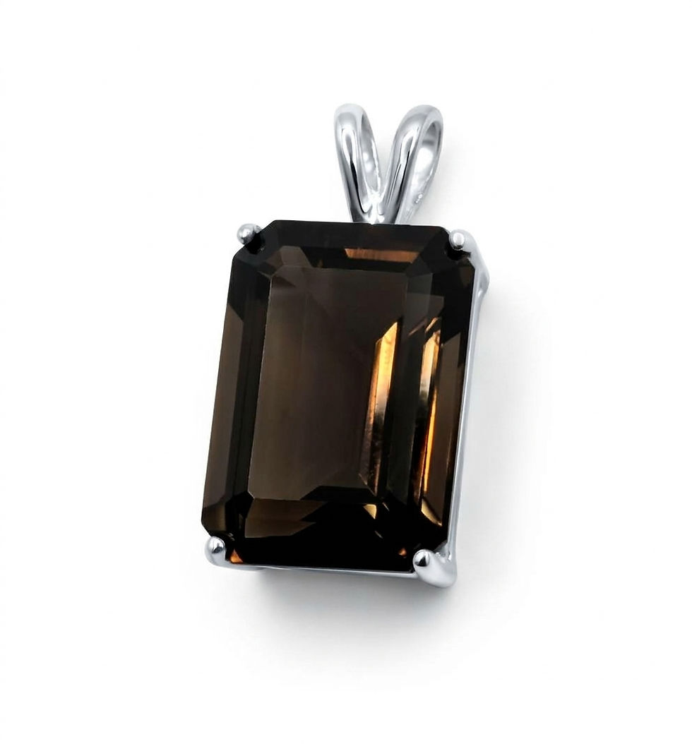Colorado Smoky Quartz gemstone sterling silver pendant jewelry