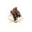 Thumbnail: Colorado Garnets 2.5mm Round Sterling Silver Ring