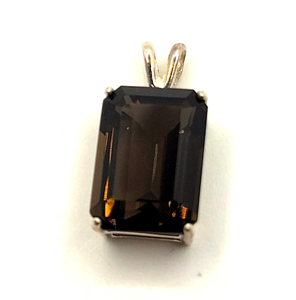 Thumbnail: Colorado Smoky Quartz gemstone sterling silver pendant jewelry