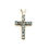 Thumbnail: Colorado Aquamarine 2.5mm round gemstones sterling silver cross pendant jewelry