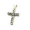 Thumbnail: Colorado Aquamarine 2.5mm round gemstones sterling silver cross pendant jewelry